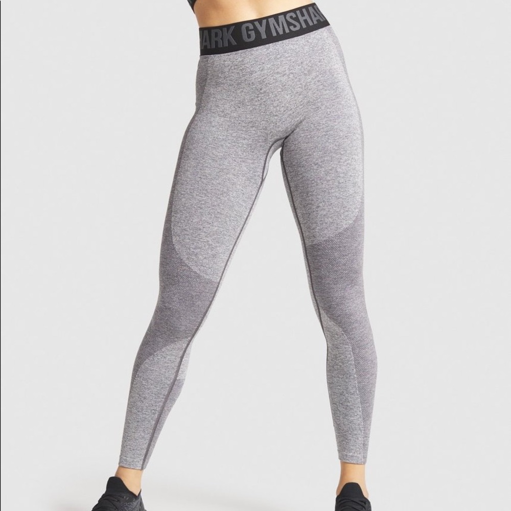 Gymshark Leggings - Charcoal Marl/Black